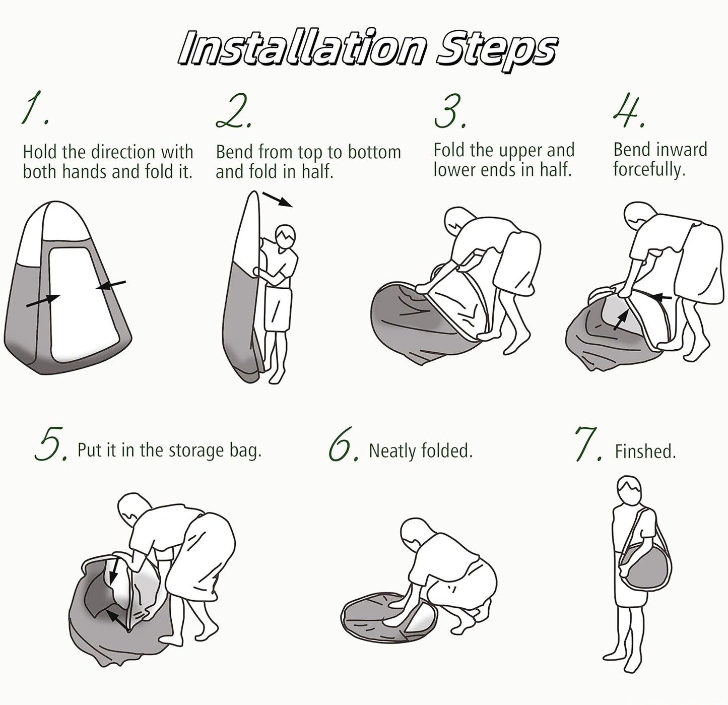 Pop Up Pod - Privacy Shower Tent, Dressing Room, or Portable Toilet Stall with Carry Bag for Camping, Beach, or Tailgate by Wakeman Outdoors
