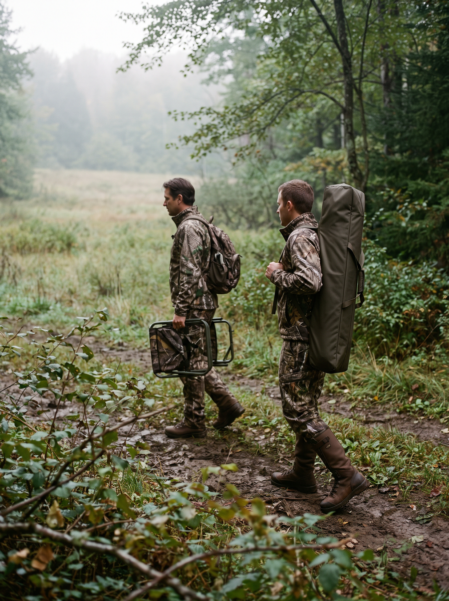 Walking into the hunting area