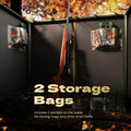 LENOTOS tree stand blind interior with two camo storage pockets for gear