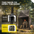 LENOTOS A-1006 dual door options — flip-up panel and zippered entry