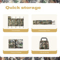 LENOTOS tree stand blind quick fold and zip storage steps into camo bag