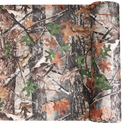 Lenotos Double Sided Camouflage Mesh Fabric, Quiet and Soft Camo Netting for Hunting, Tree Stand, Multi Size & Cut(Leaf & Dry Grass, 2 Yd)