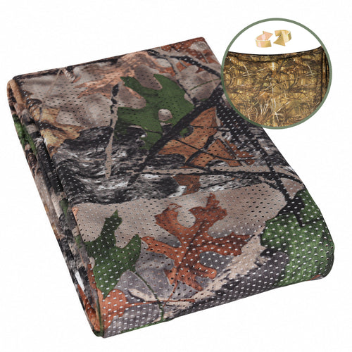 Lenotos Double-Sided Camouflage Mesh Netting for Hunting & Tree Stands