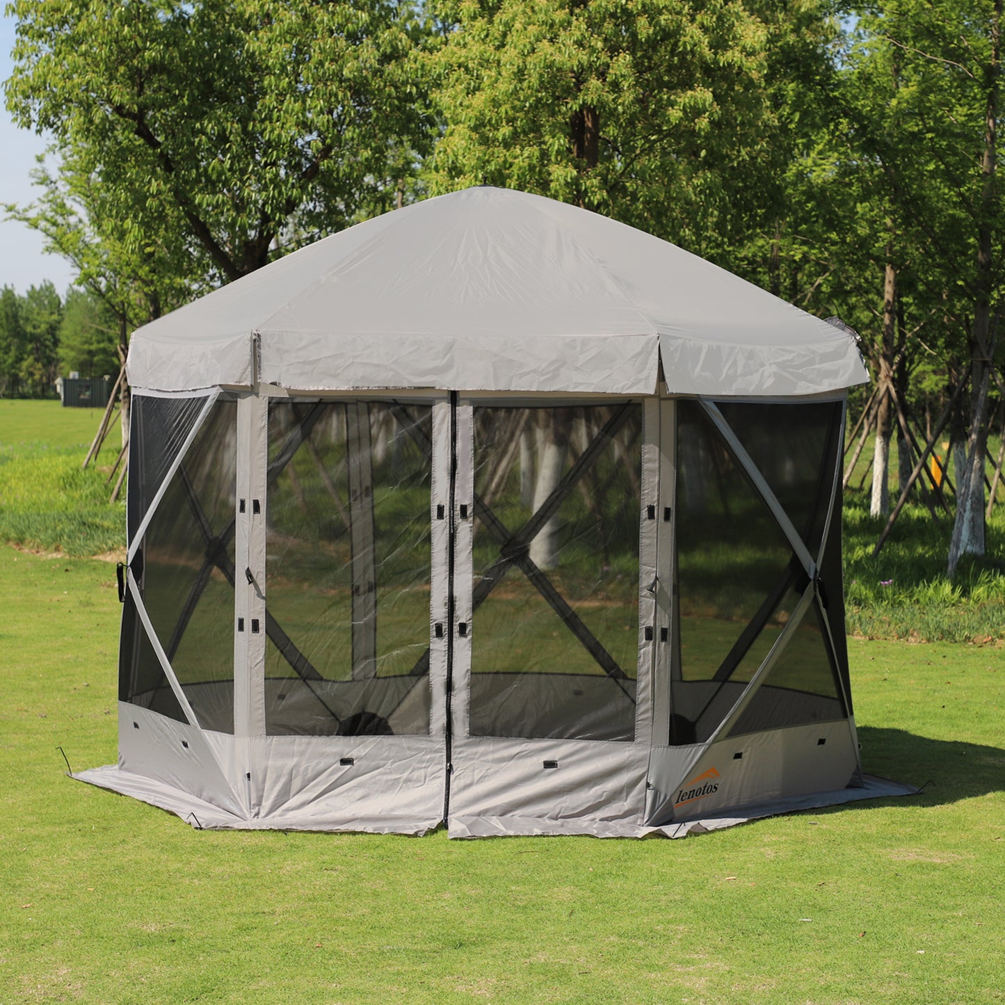Pop Up Screen Tent,Windproof & UV Protection Sun Shelter, Portable Instant Setup, 6-Sided Screen Tent for Picnic, Camping, Backyard, Outdoor