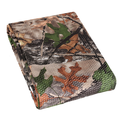 Lenotos Double Sided Camouflage Mesh Fabric, Quiet and Soft Camo Netting for Hunting, Tree Stand, Multi Size & Cut(Leaf & Dry Grass, 2 Yd)