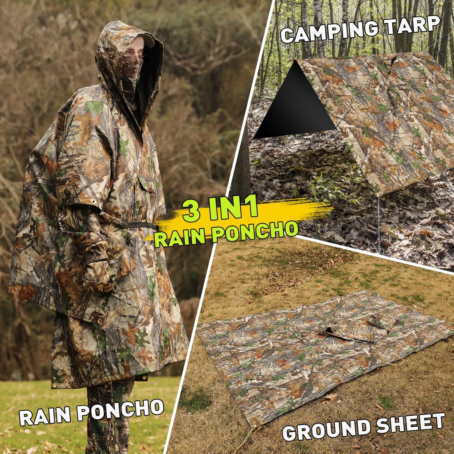 Lenotos 2-Panel Pop Up Ground Blind, Easy-Setup Hunting Blind for Deer, Turkey, Duck - Dry Grass Camo(A-1006)