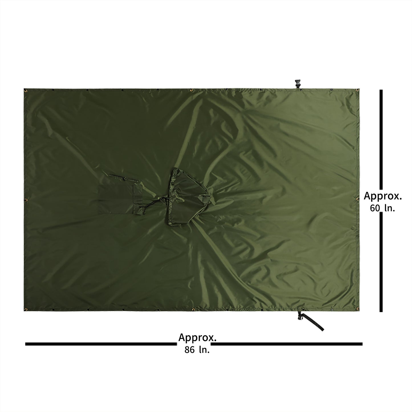 Lenotos Military Poncho, Waterproof Camouflage Army Poncho, Multi Use Rip Stop Military Rain Poncho (A-2001-Green)