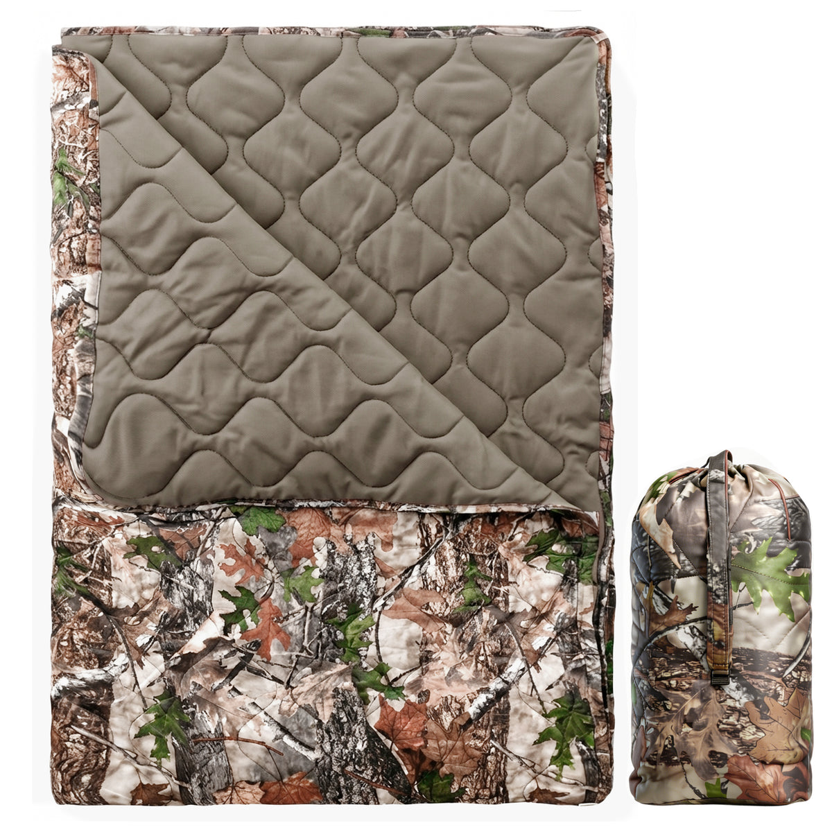 LENOTOS woobie blanket packed for camping