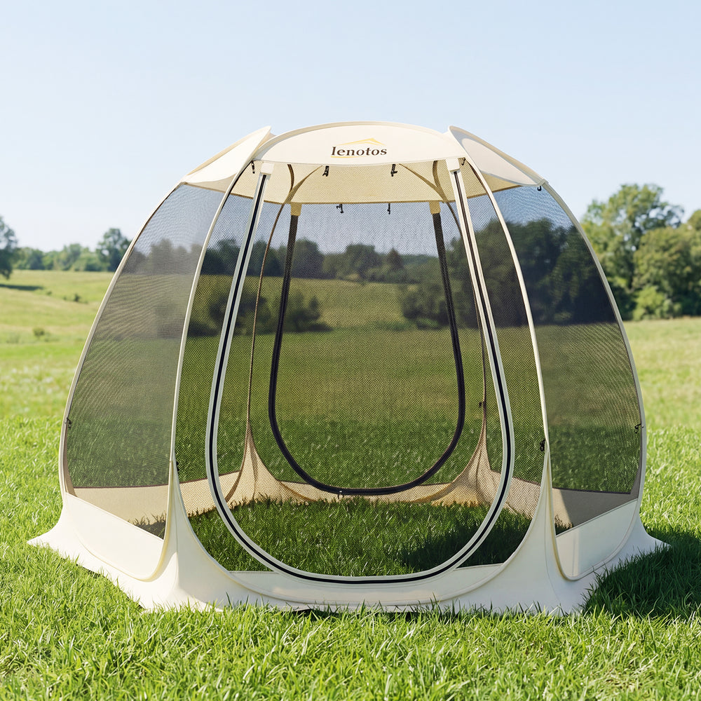 LENOTOS pop up screen house with mosquito netting