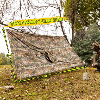 Lenotos 2-Panel Pop Up Ground Blind, Easy-Setup Hunting Blind for Deer, Turkey, Duck - Dry Grass Camo(A-1006)