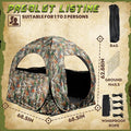 LENOTOS A-1011/A-1012 size chart with carry bag, stakes and windproof ropes