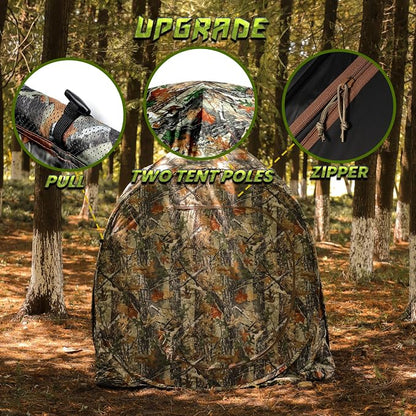 Lenotos 270° See-Through Pop-Up Hunting Blind for 1–2 Hunters