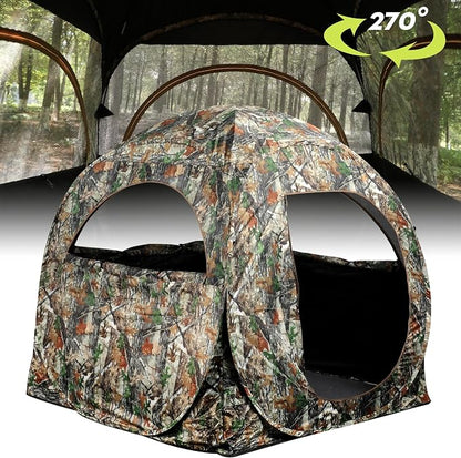 Lenotos 270° See-Through Pop-Up Hunting Blind for 1–2 Hunters