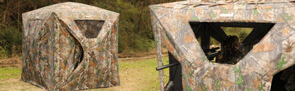 Lenotos Hunting Blind, Ground Blinds for Deer Hunting 2-3 Person, 270 Degree See Through Pop Up Blind for Deer and Turkey Hunting(A-1005)