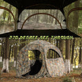 LENOTOS A-1011/A-1012 270° see-through hunting blind interior mesh and forest exterior