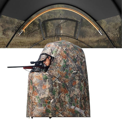 Lenotos 270° See-Through Pop-Up Hunting Blind for 1–2 Hunters