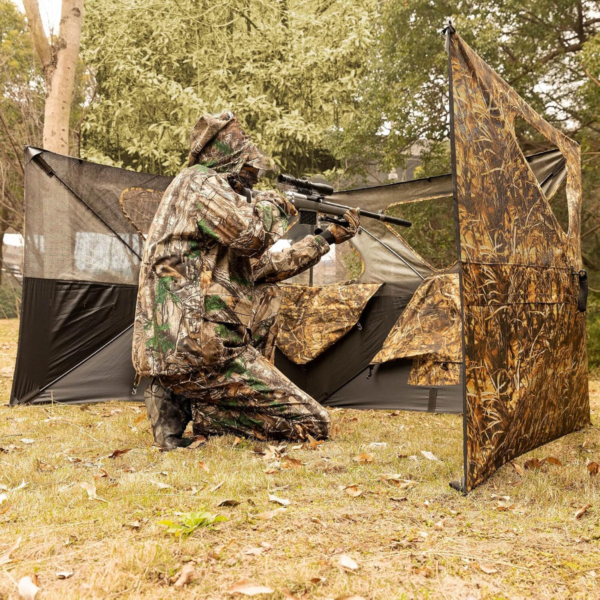 LENOTOS entry hunting blind see-through window panels