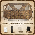 LENOTOS budget hunting blind packed with stakes and tie-downs
